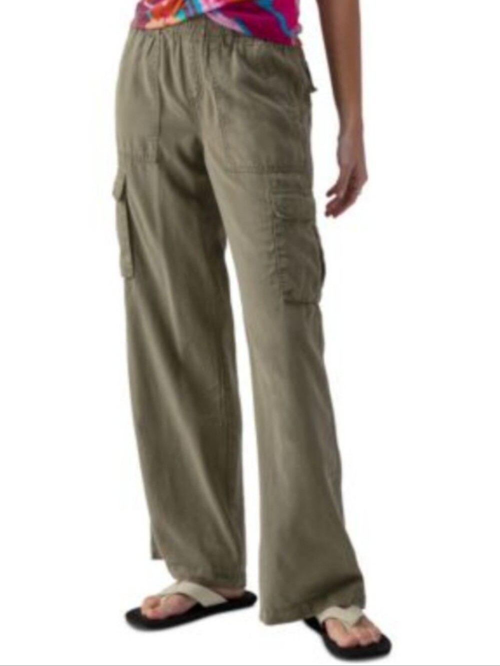NEW! SANCTUARY Relaxed Reissue Wide-Leg Cargo Pants Size L
